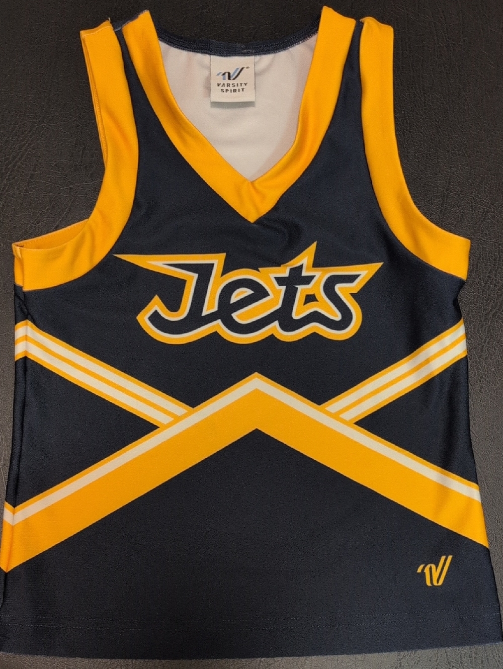 Jets Navy and Gold Cheer Shell